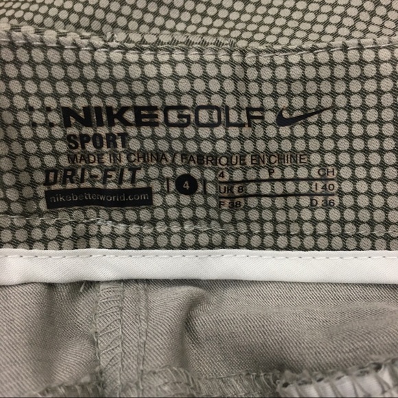NIKE Golf Pants Sport Capri Crop Dri-Fit Cargo Pocket Cuffed Dots Stretch Size 4 - Picture 10 of 13